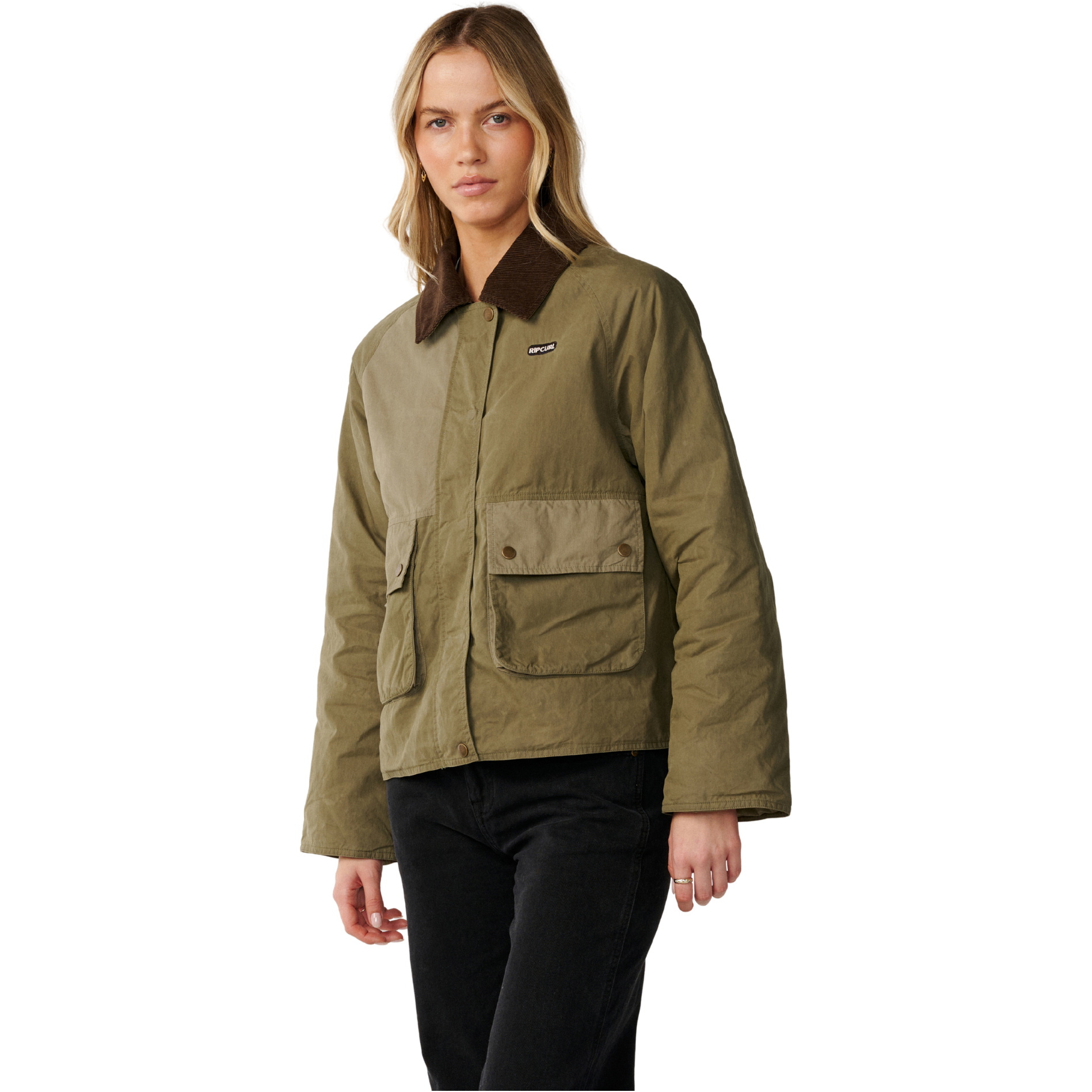 2026 Rip Curl Womens Bossa Nova Waxed Chore Jacket 048WJA - Military Green